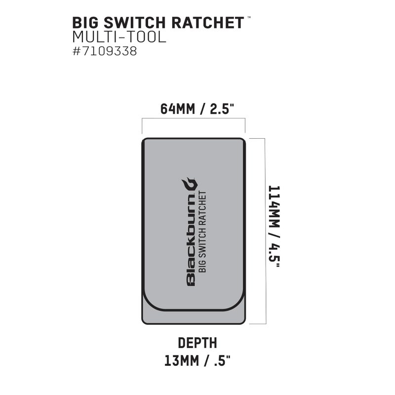 Blackburn Big Switch Ratchet Bike Multi Tool (Black/Silver, One Size) - Image 5